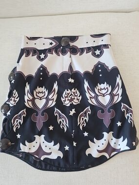 project RUNWAY SHANTALL LACAYO COWGIRL A-Line CUT OUT SKIRT SZ L